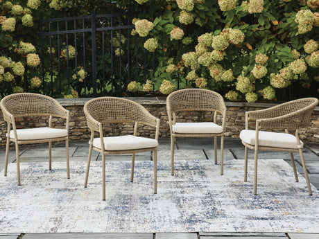 Orchard Beach - Arm Chair With Cushion (Set of 4) - Beige - view 3