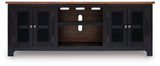 Wildenauer - Brown / Black - XL TV Stand With Fireplace Option by Signature Design by Ashley® | Bel Furniture