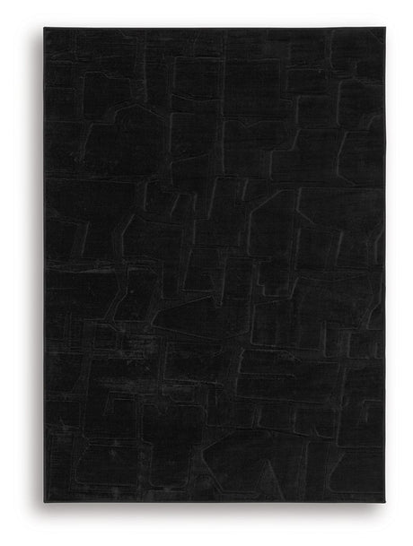 Gibbswell - Washable Rug Black 5' x 7' by Signature Design by Ashley® | Bel Furniture