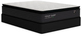 Limited Edition PT Plush pillow top mattress in black and gray, displayed at angle - Bel Furniture