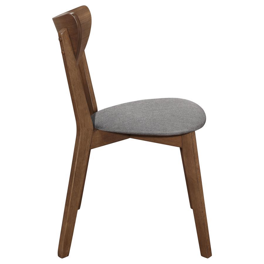 Alfredo - Dining Side Chair (Set of 2) - Gray And Natural Walnut