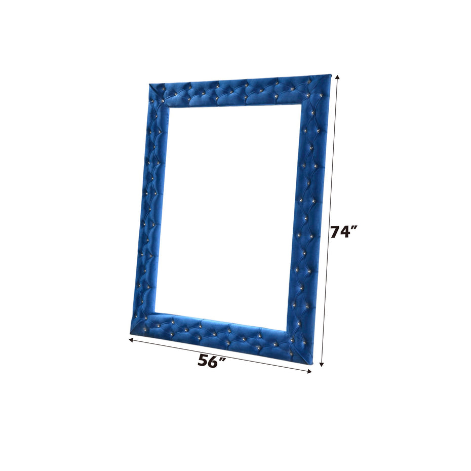 Dante - Velvet Floor Mirror - Blue