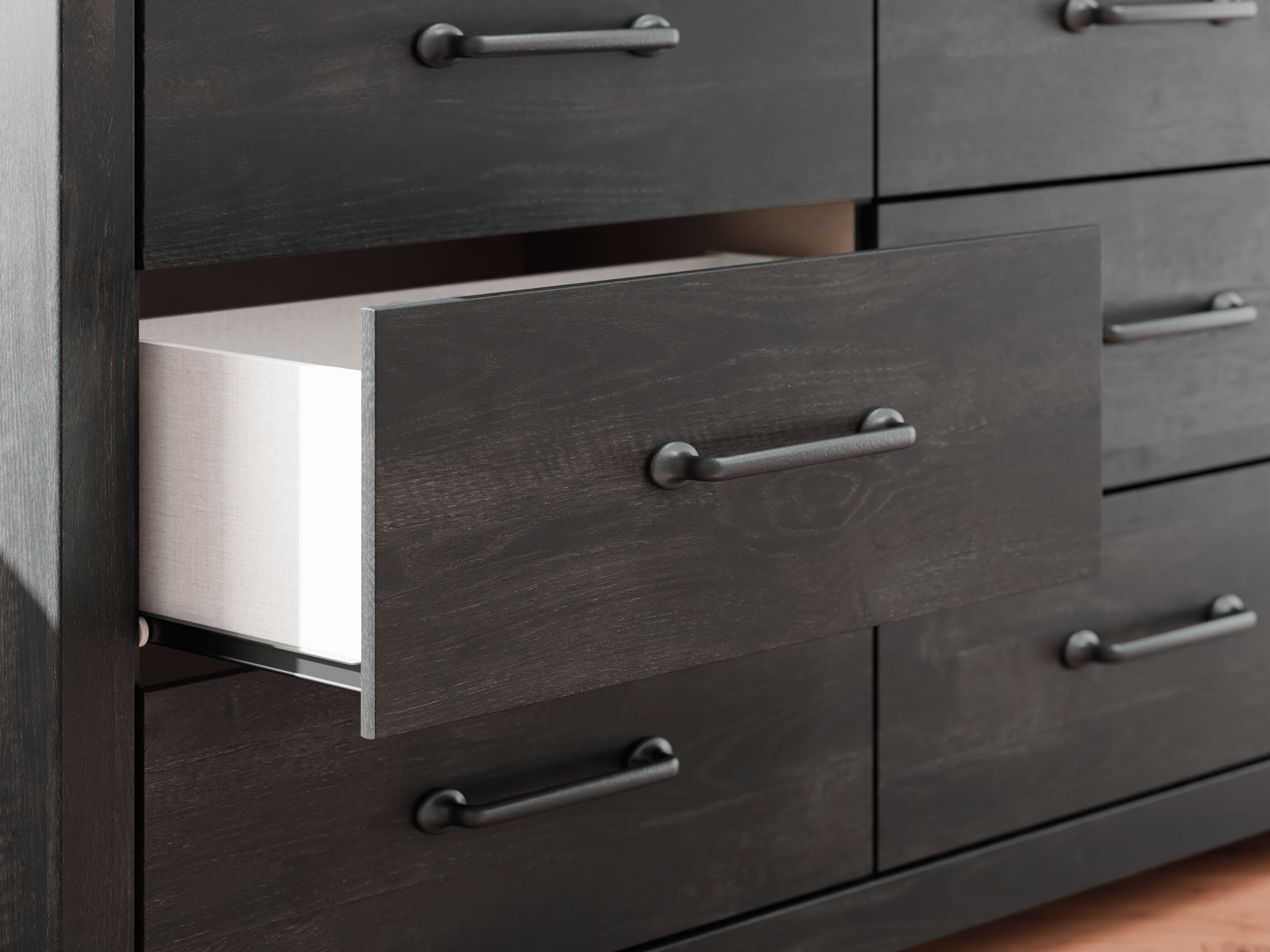 Hollivern - Dark Gray - Six Drawer Dresser - Dressers | Bel Furniture