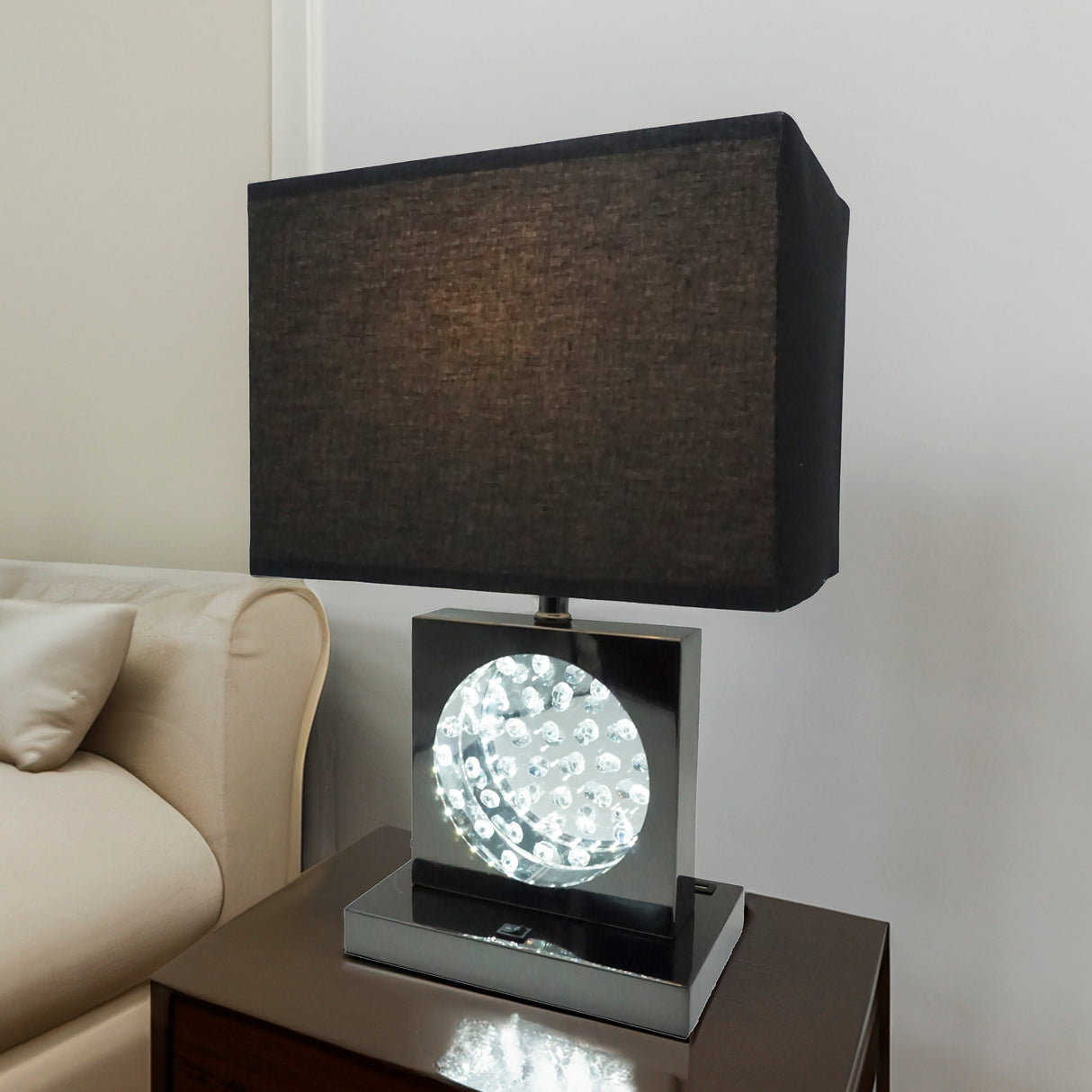 Table Lamp Nickel-Led Accent