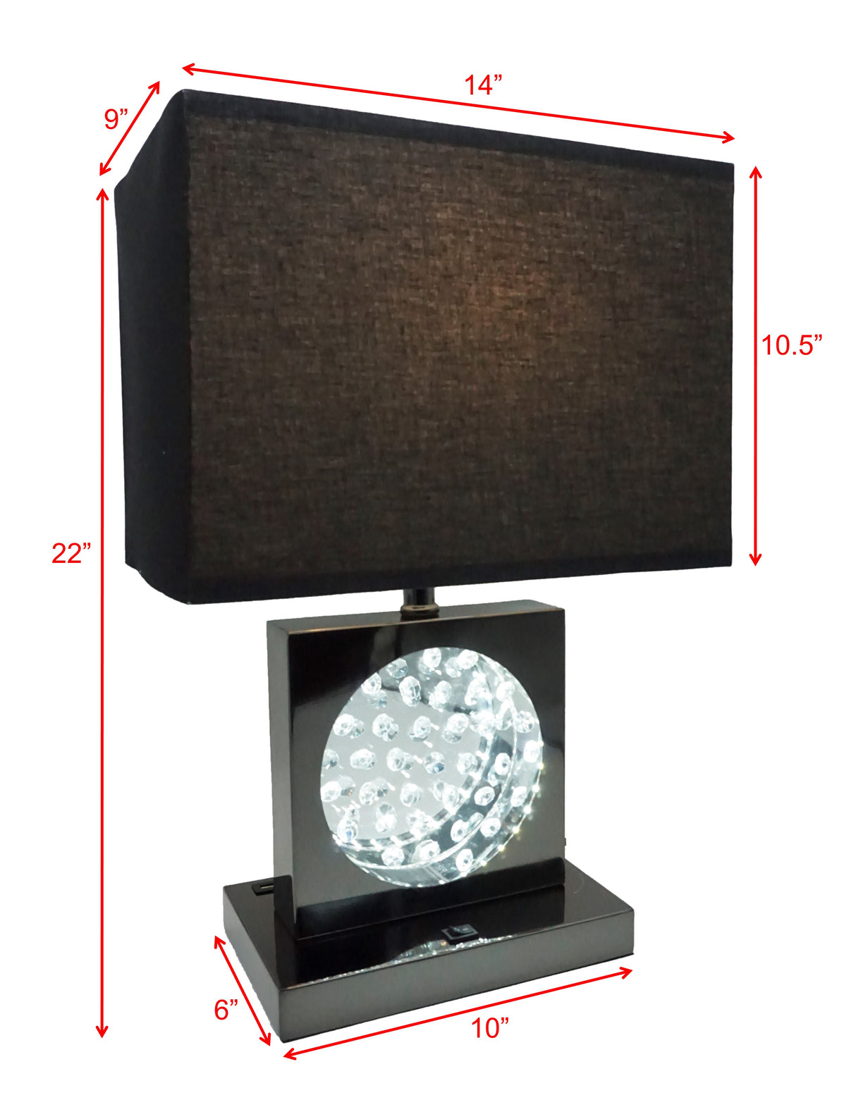 Table Lamp Nickel-Led Accent