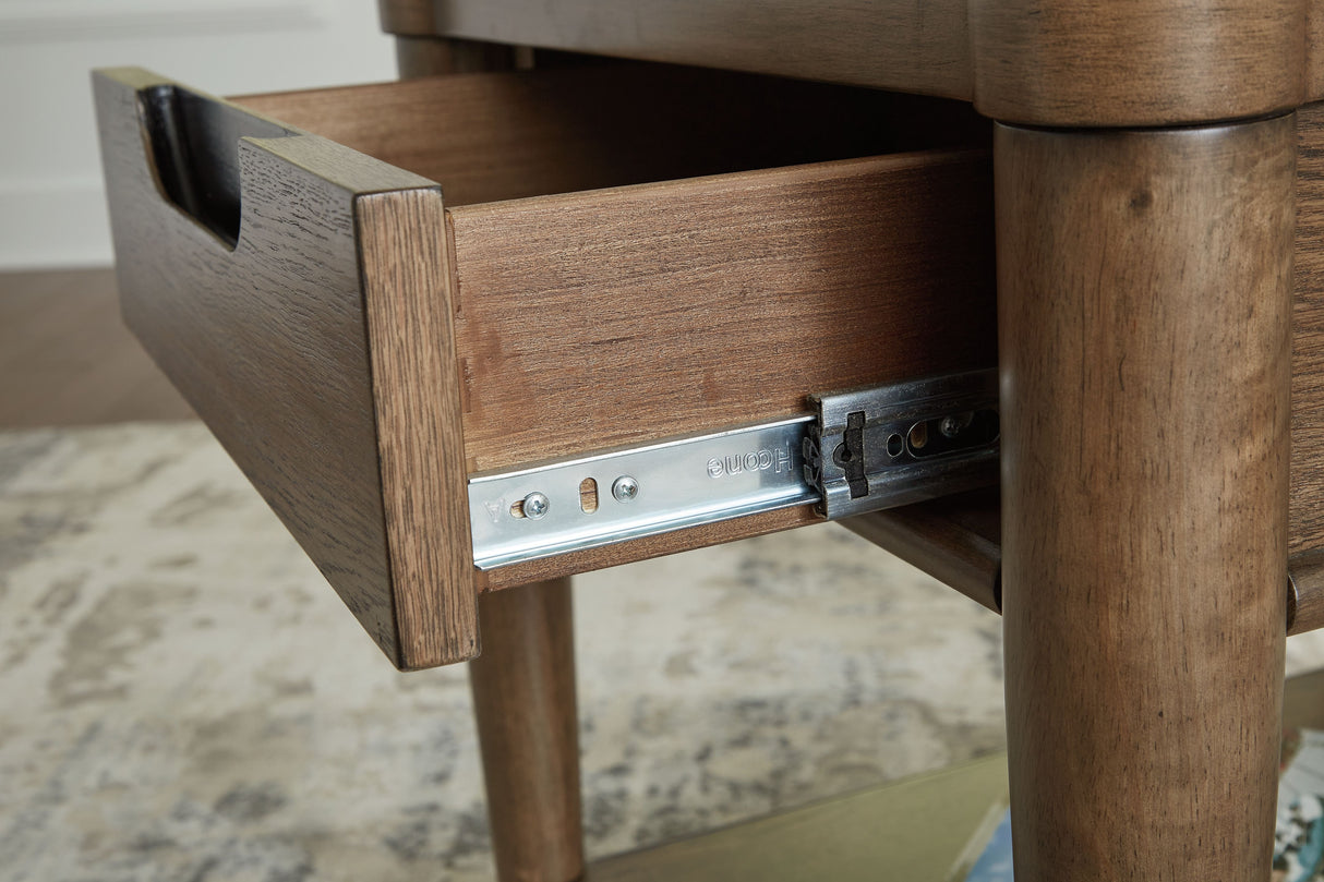 Roanhowe - Brown - Rectangular End Table by Signature Design by Ashley® | Bel Furniture