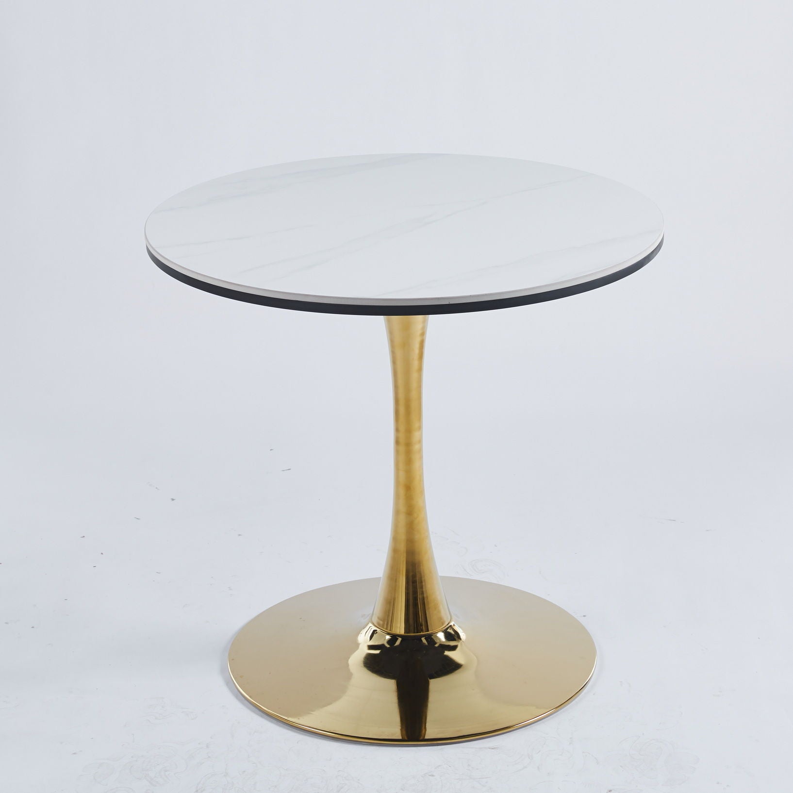 Tulip Table Mid-Century Dining Table With Round MDF Table Top, Pedestal Dining Table, End Table Leisure Coffee Table