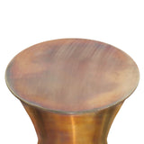 Kenton - Metal Side Table - Tarnished Brass by Simpli-Home | Bel Furniture