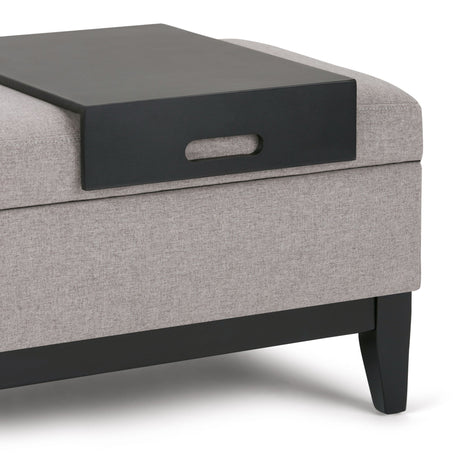 Oregon - Contemporary Storage Ottoman Bench With Tray - view 18