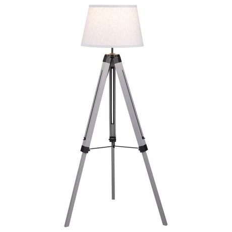 Dayton - Empire Shade Metal Tripod Floor Lamp - Gray by Coaster Fine Furniture | Bel Furniture