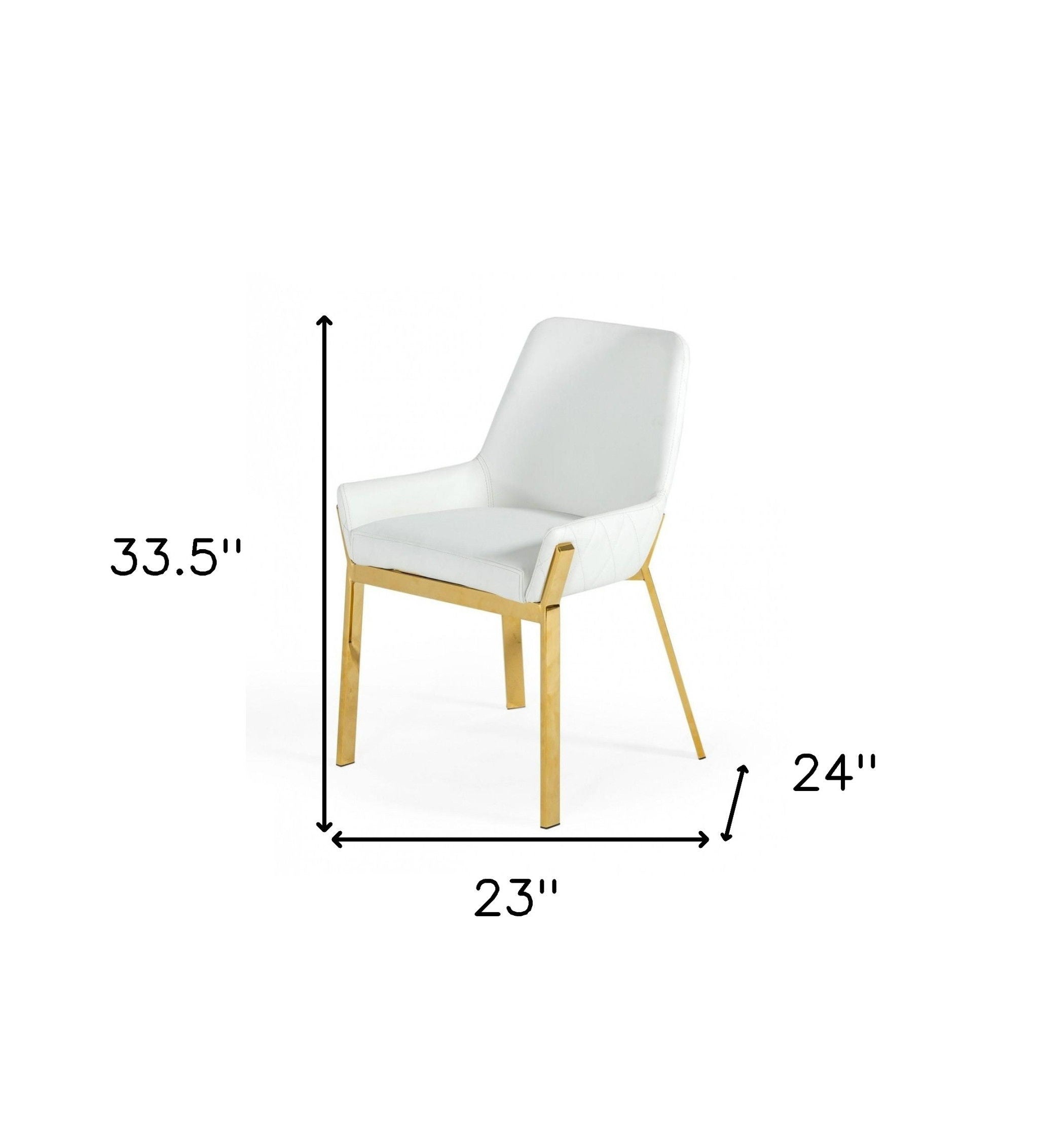 Dining Chair - White Gold