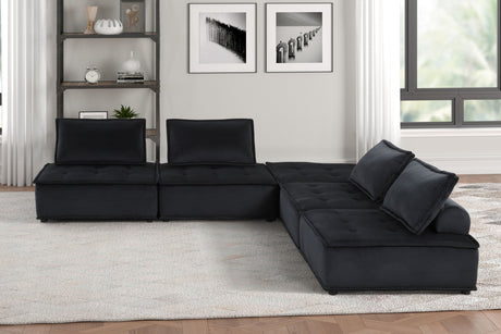 Anna - Stylish Sectional Sofa Ottoman by Lilola Home | Bel Furniture