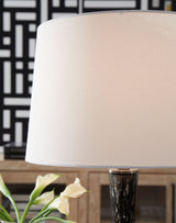 Tenslow - Antique Black - Glass Table Lamp by Signature Design by Ashley® | Bel Furniture