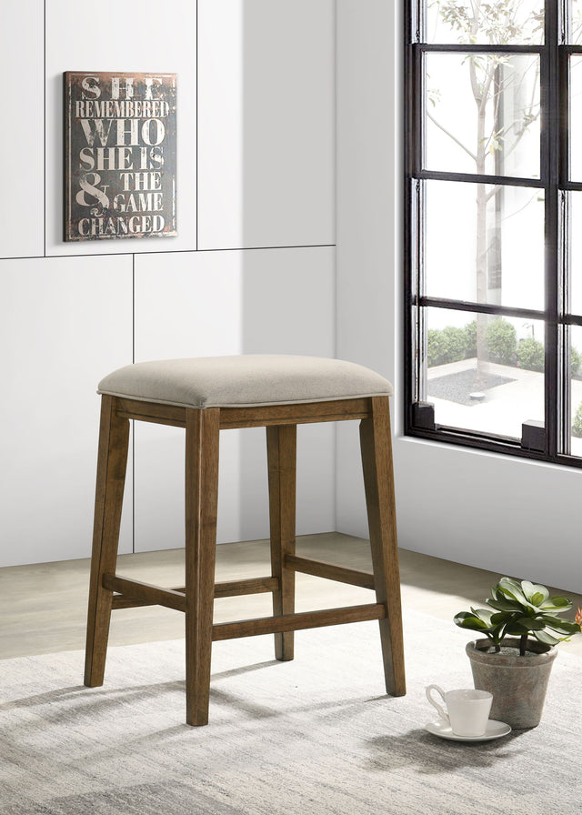 Sasha - 17" Counter Height Stool With Upholstered Seat by Lilola Home | Bel Furniture