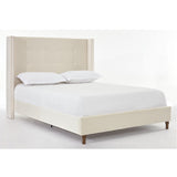 Peyton - Upholstered Bed With 54" High Headboard, Traditional Hand Buttoned Tufting
