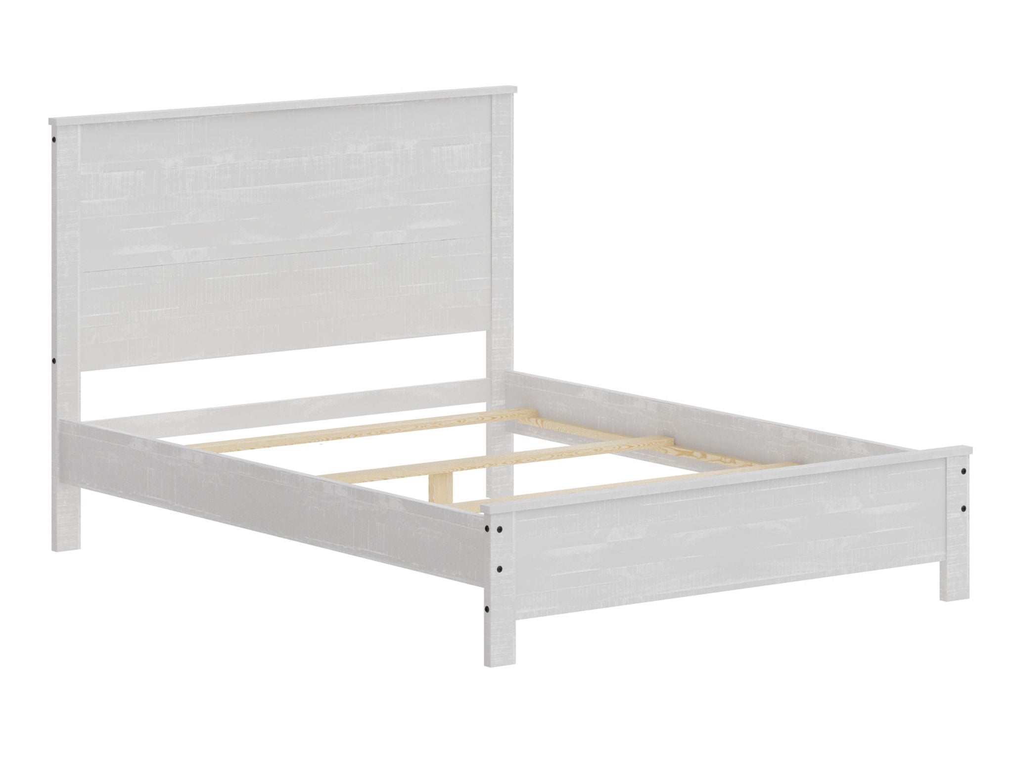 Solid Wood Queen Bed Frame - White