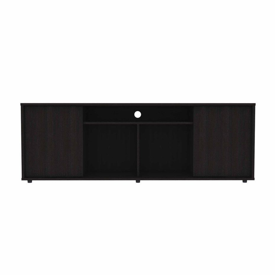 Tv Stand Media Center With Two Cabinets - Black