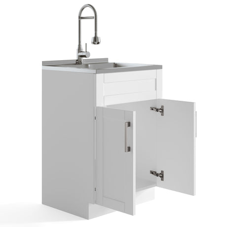 Hennessy - Deluxe Laundry Cabinet With Faucet And Stainless Steel Sink - view 14