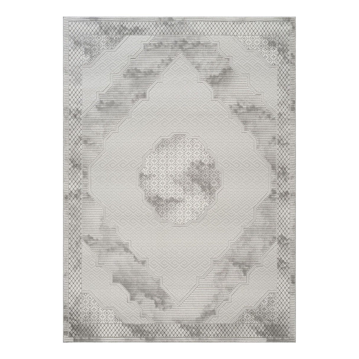 Geometrix - Medallion Rug With Geometric 3D Effect