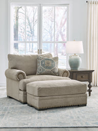 Galemore - Living Room Set Gray 2 Pc. Chair And A Half, Ottoman by Benchcraft® | Bel Furniture
