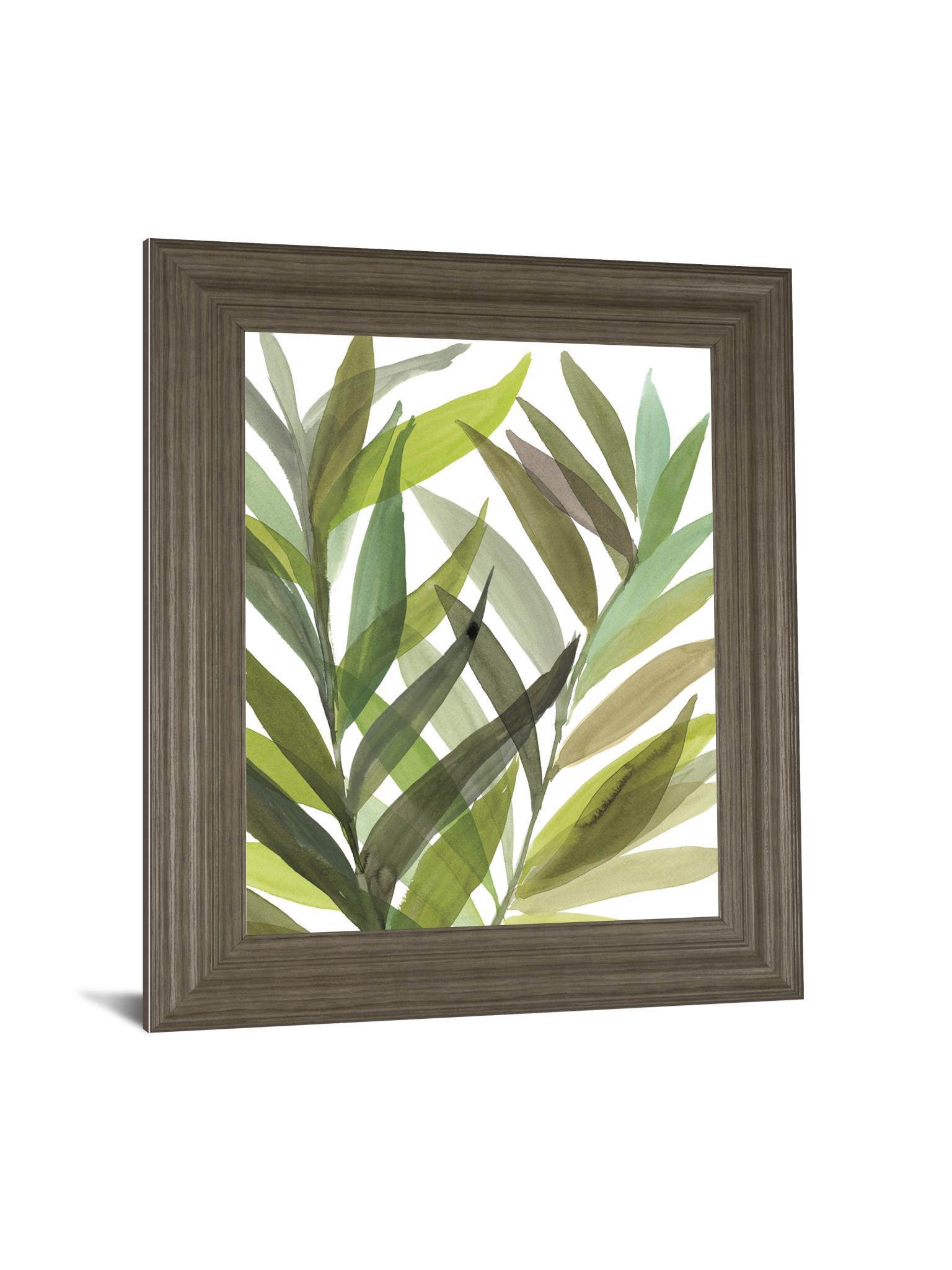 Tropical Greens I By Rebecca Meyers - Framed Print Wall Art - Green