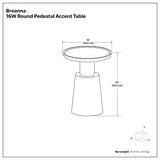 Breanna - Side Table - Black / Gold