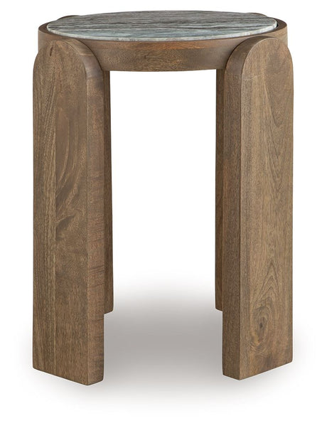 Gavrilley - Accent Table - Gray / White / Brown - view 3