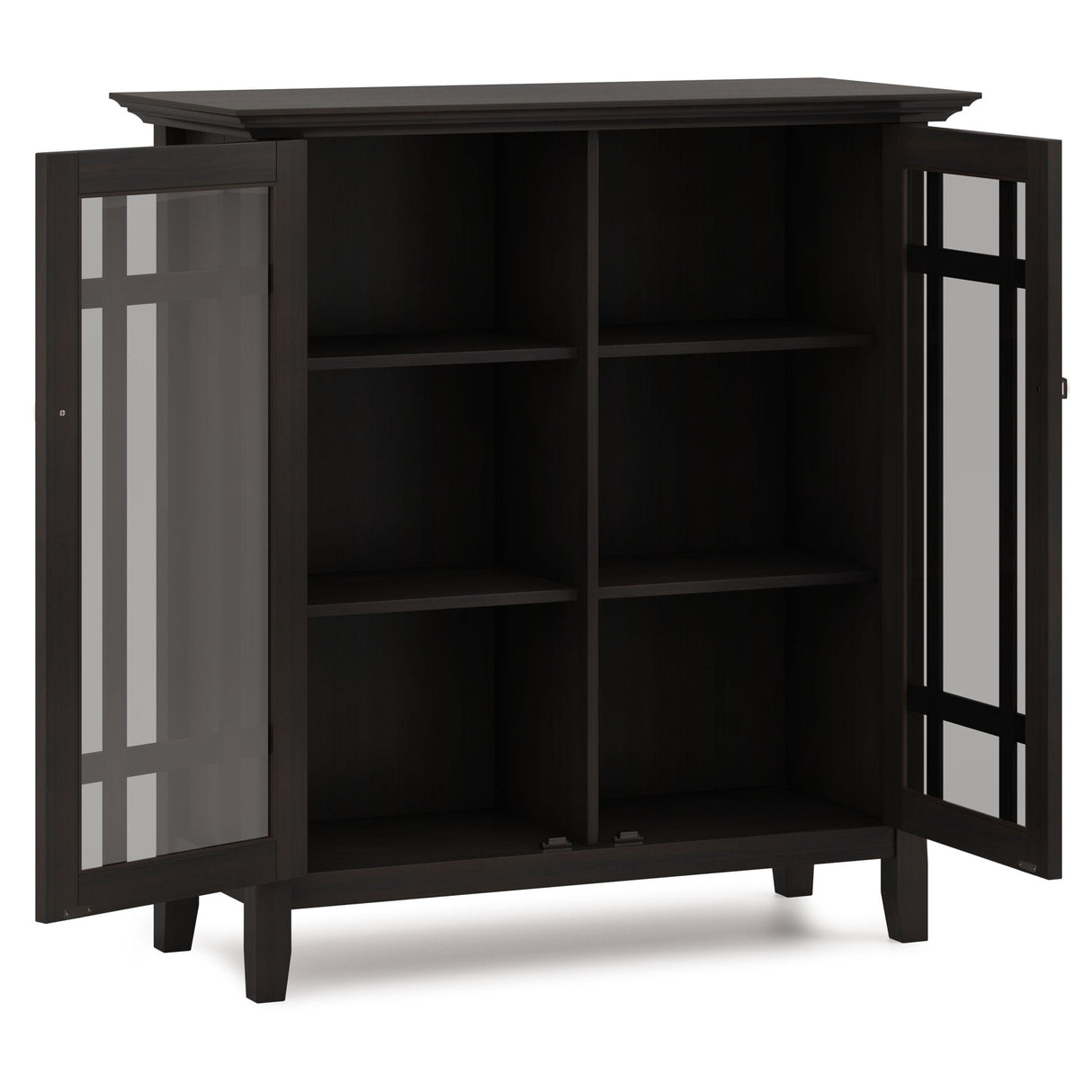 Bedford - Medium Storage Cabinet - Hickory Brown by Simpli-Home | Bel Furniture