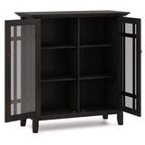 Bedford - Medium Storage Cabinet - Hickory Brown by Simpli-Home | Bel Furniture