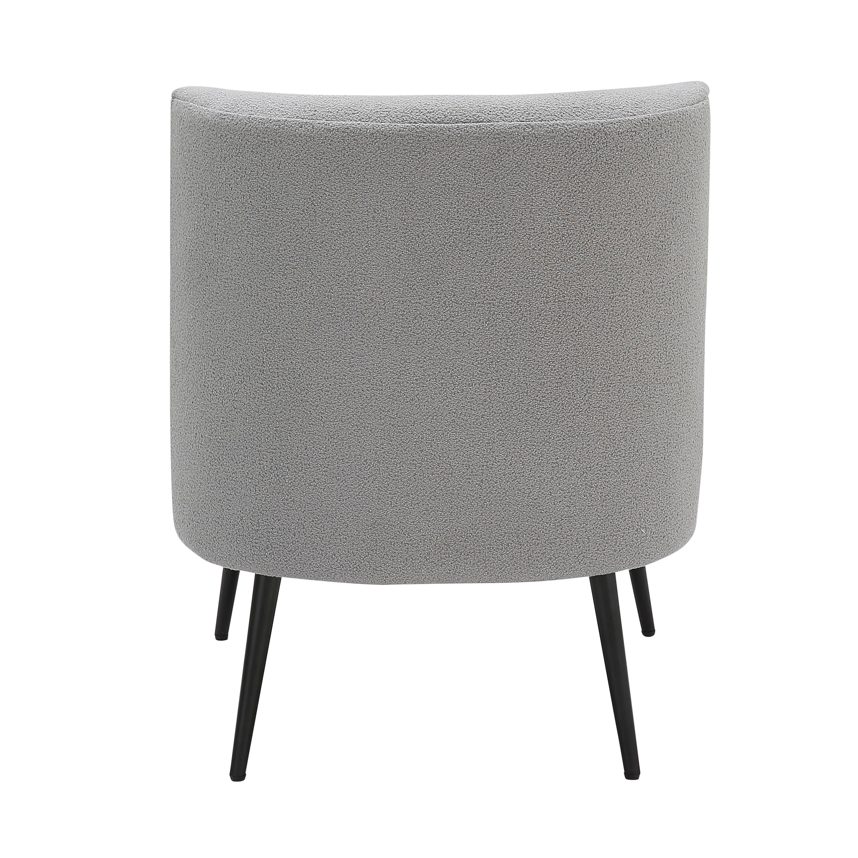 Fran - Contemporary Slipper Chair - Black / Light Gray