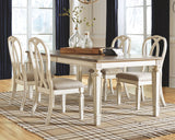 Realyn - Chipped White - Rectangular Dining Room Extension Table by Signature Design by Ashley® | Bel Furniture