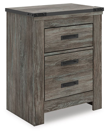 Frandern - Gray - Two Drawer Night Stand by Signature Design by Ashley® | Bel Furniture