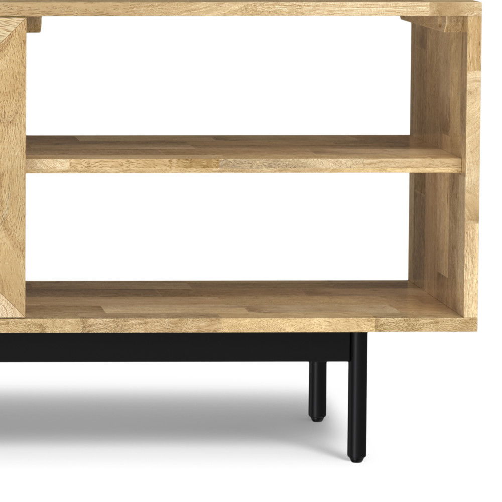 Reeves - TV Media Stand - Natural by Simpli-Home | Bel Furniture