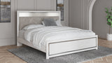 Altyra - White - King Panel Bed With Upholstered Headboard by Signature Design by Ashley® | Bel Furniture