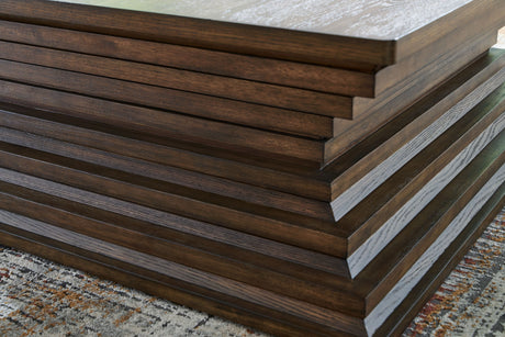 Hannodream - Warm Brown - Square Cocktail Table by Signature Design by Ashley® | Bel Furniture