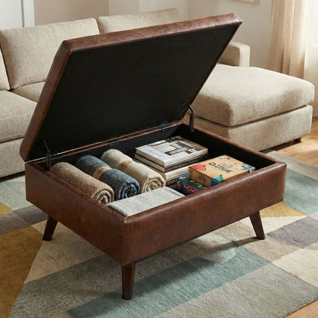 Owen - Upholstered Rectangular Storage Ottoman - view 51