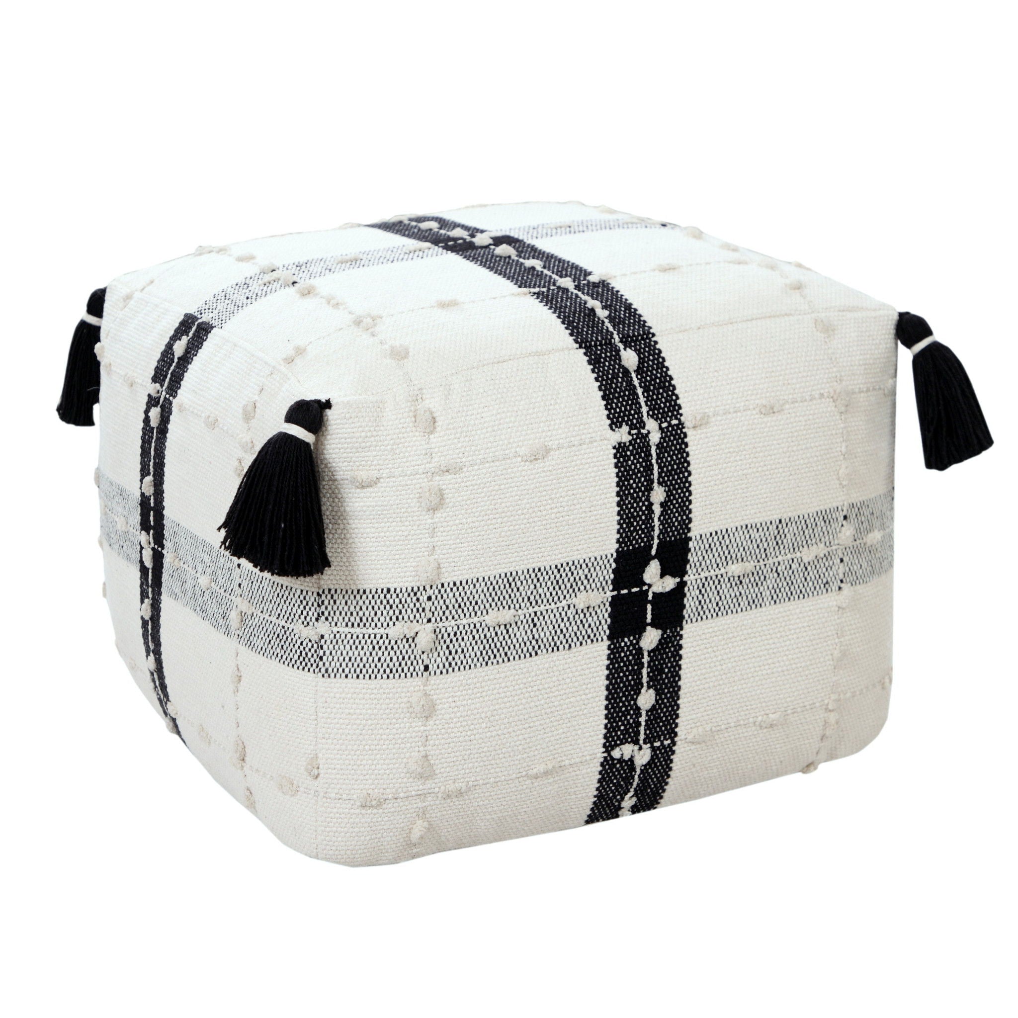 Cotton Ottoman - Black