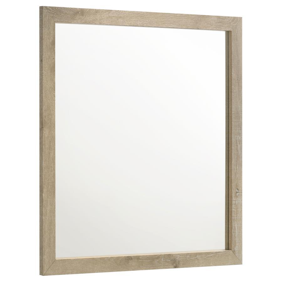 Oakglen - Dresser Mirror - Weathered Oak by Coaster Fine Furniture | Bel Furniture