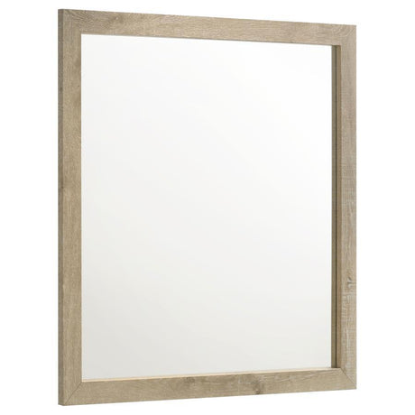 Oakglen - Dresser Mirror - Weathered Oak by Coaster Fine Furniture | Bel Furniture