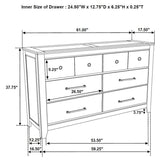 Hazlewood - 6-Drawer Bedroom Dresser Cabinet - Vineyard Oak
