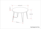 Hunter - Round Dining Table - Natural by Simpli-Home | Bel Furniture