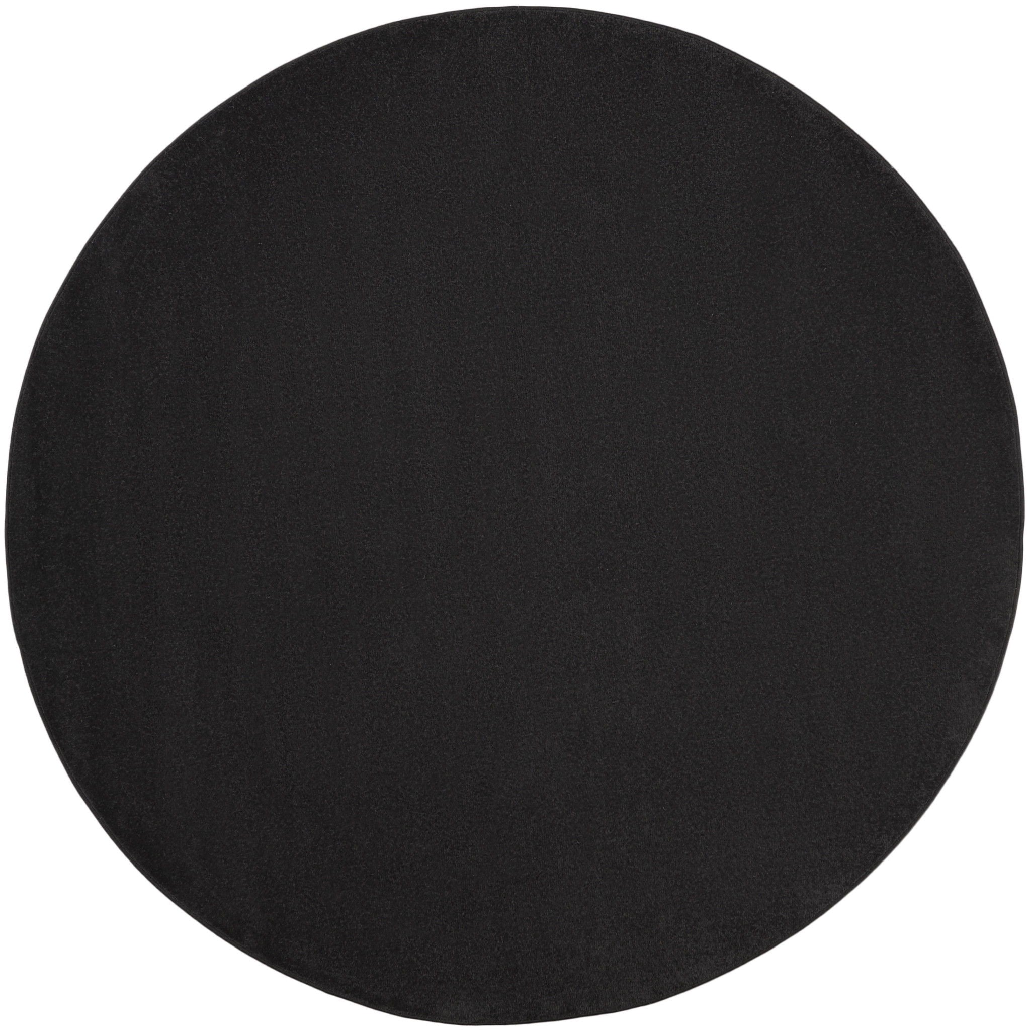 8' X 8' Round Non Skid Indoor / Outdoor Area Rug - Black