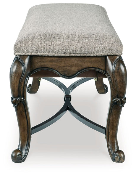 Maylee - Dark Brown - Upholstered Storage Bench by Signature Design by Ashley® | Bel Furniture