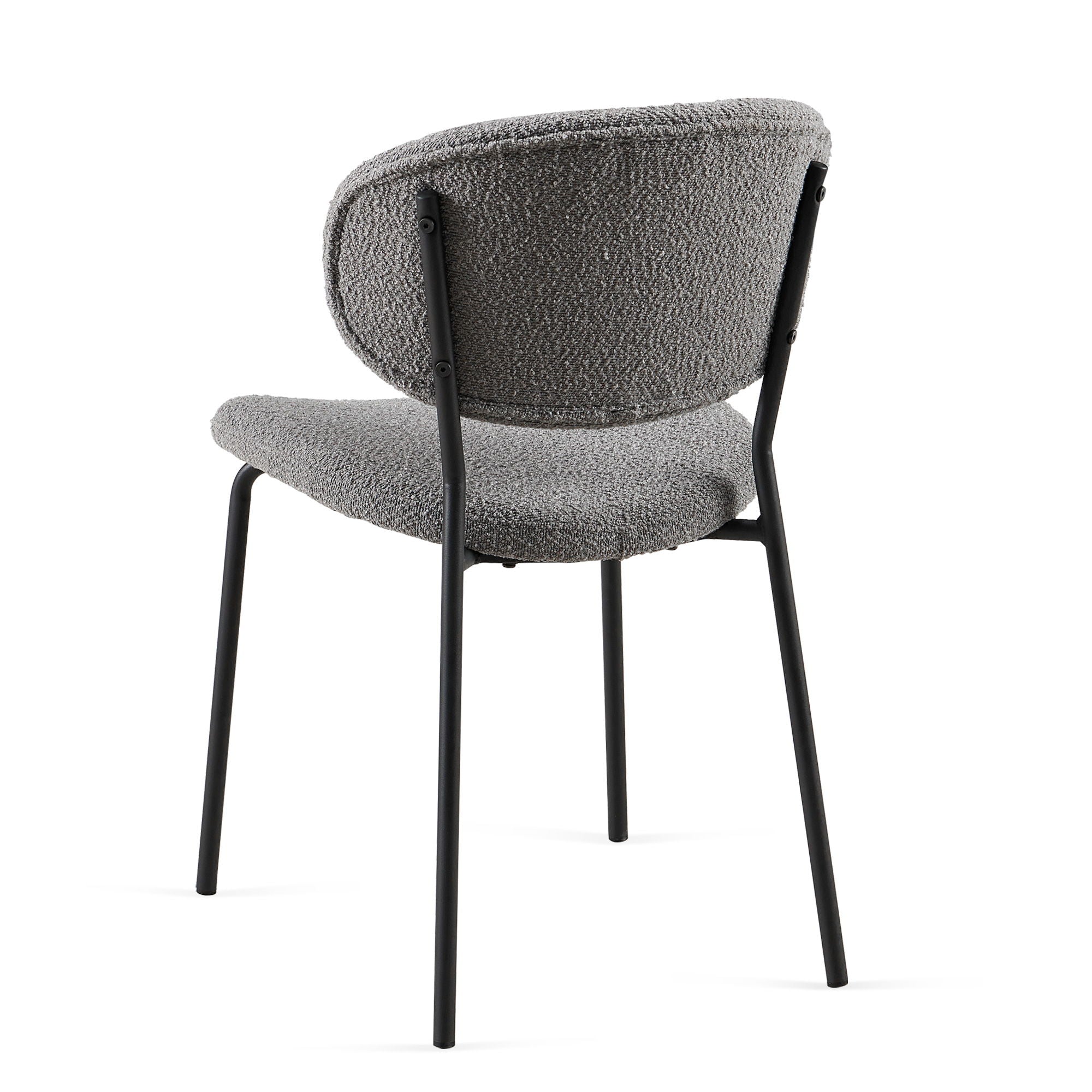 Boucle Dining Chairs, Dining Chairs With Metal Legs For Dining Room, Kitchen, Living Room