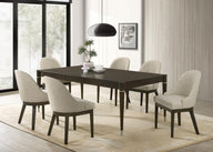 Reseda - Rectangular Dining Set Dark Brown 7 Pc. Table, 6 Chairs by Coaster Fine Furniture | Bel Furniture