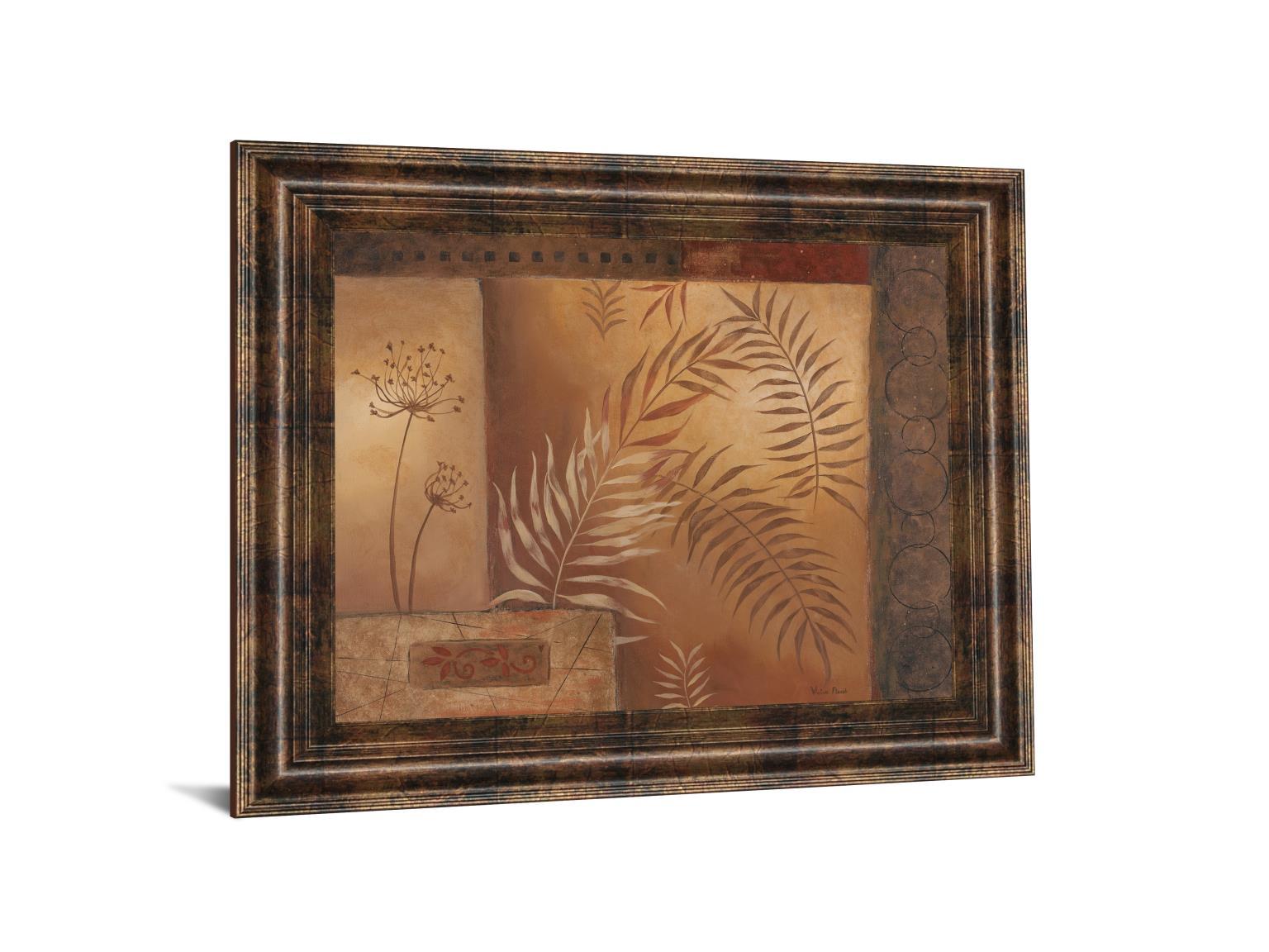 Modern Fern I By Vivian Flasch - Framed Print Wall Art - Red