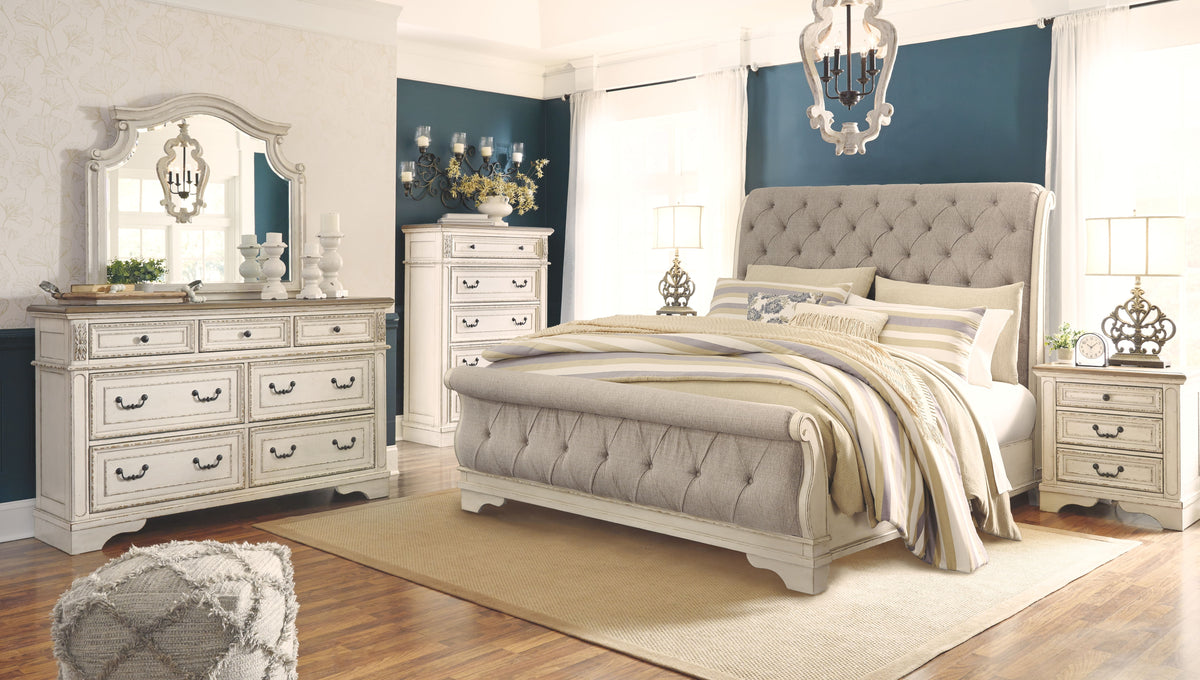 Realyn - Bedroom Sleigh Bed Set White by Signature Design by Ashley® | Bel Furniture