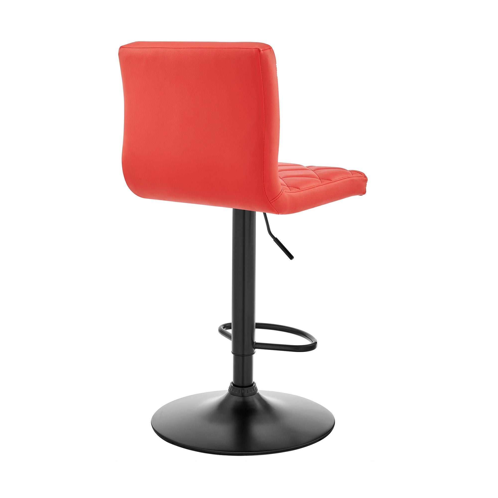 Swivel Low Back Adjustable Height Bar Chair - Red / Black