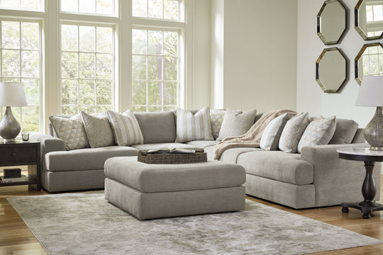 Avaliyah - Living Room Set Dark Gray 6 Pc. - 5-Piece Sectional, Ottoman by Signature Design by Ashley® | Bel Furniture