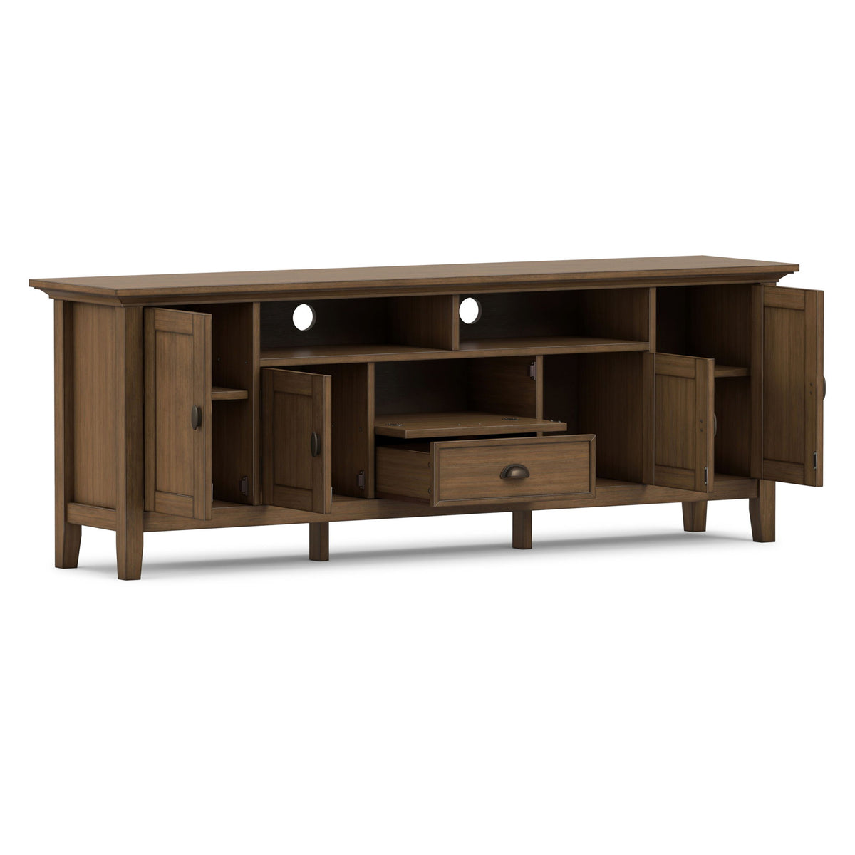 Redmond - TV Media Stand - Rustic Natural Aged Brown